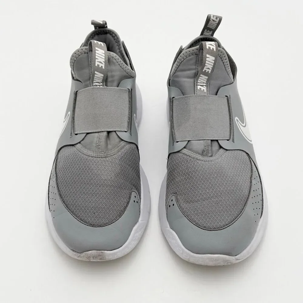 Nike Flex Runner 3 Wolf Gray White Slip-On Sneakers - US Kids Size 6.5Y / EU 39